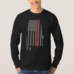 Alabama American Flag Staat Map Priotic 4t T-Shirt