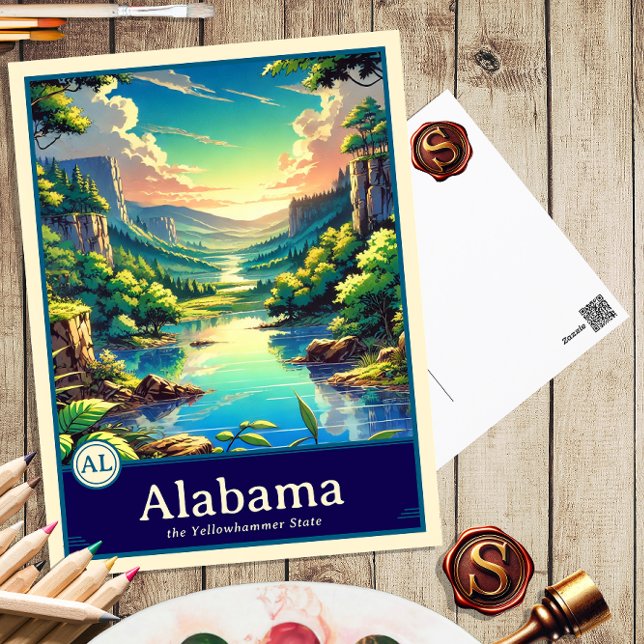 Alabama | Anime Style Cel Schattenkarte Postkarte (Von Creator hochgeladen)