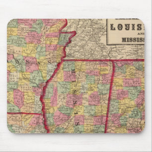 Alabama, Arkansas, Louisiana und Mississippi 2 Mousepad