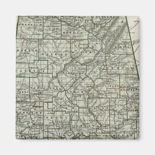 Alabama Atlas Karte Magnet