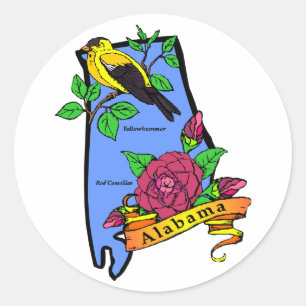 Alabama-Aufkleber Runder Aufkleber