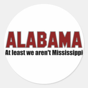 Alabama-Aufkleber Runder Aufkleber