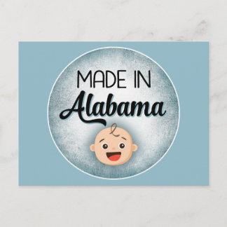 Alabama Baby Funny Blue New Boy Carte Postale
