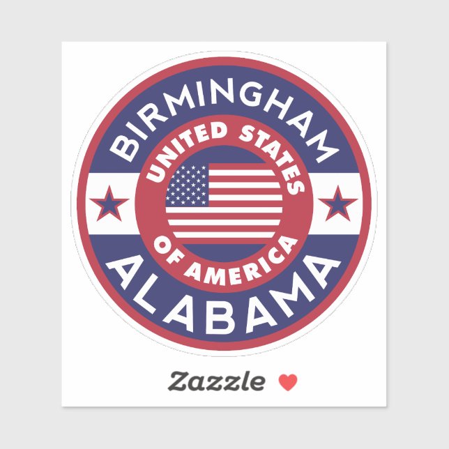Alabama, BIRMINGHAM Aufkleber (Blatt)