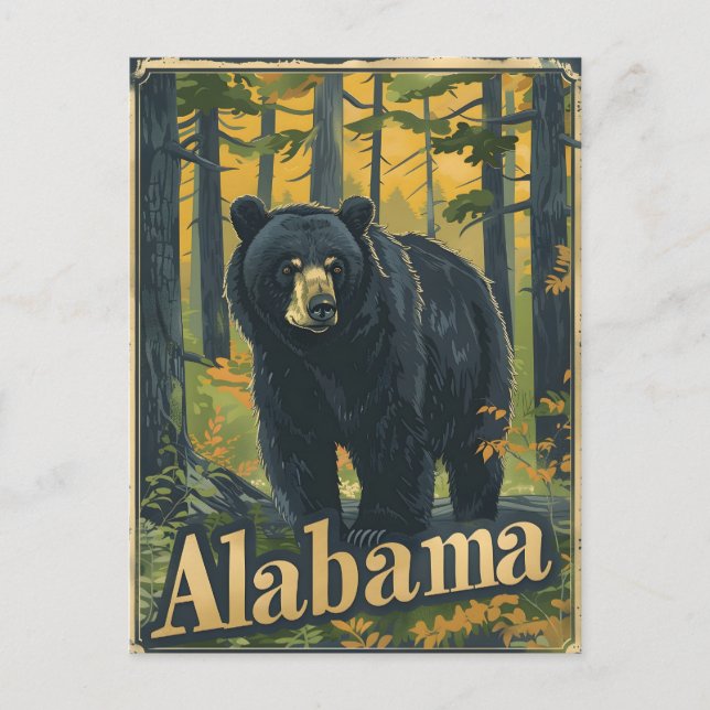 Alabama Black Bear Postkarte (Vorderseite)