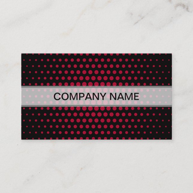 Alabama crimson Techno Dots Modern Black Visitenkarte (Vorderseite)