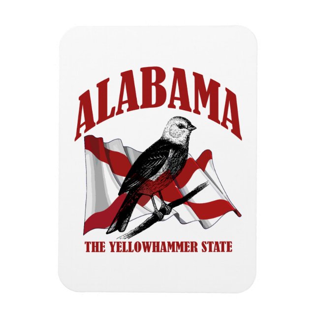 Alabama, der Yellowhammer-Staat Magnet (Vertikal)