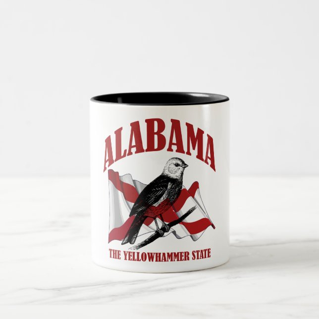 Alabama, der Yellowhammer-Staat Zweifarbige Tasse (Mittel)
