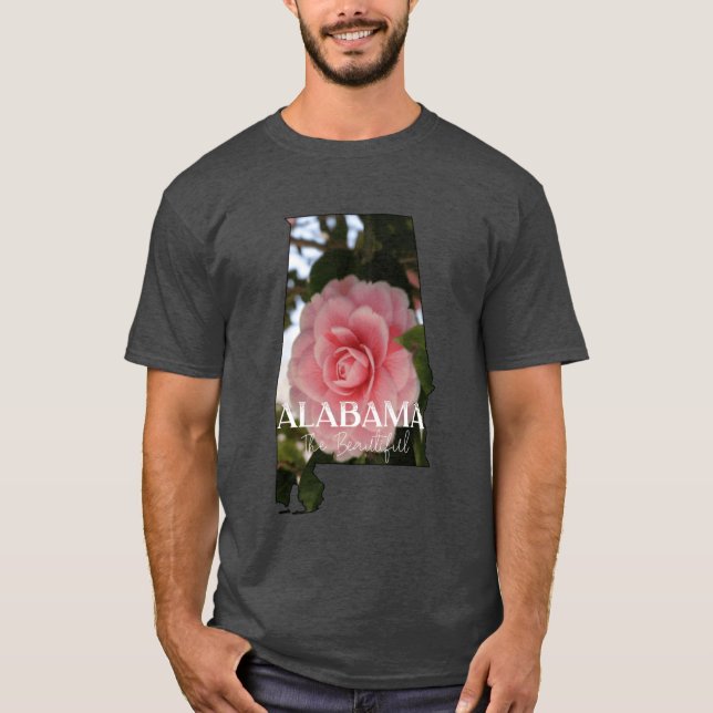 Alabama Die wunderschöne Staat-Blume überdeckt T-Shirt (Vorderseite)
