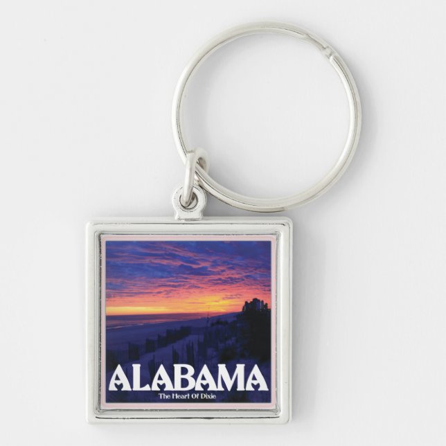 Alabama-Dunkelheits-Sonnenuntergang Schlüsselanhänger (Vorne)