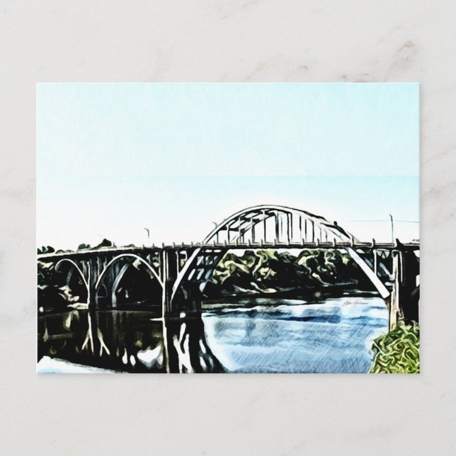 Alabama Edmund Pettus Bridge Postkarte (Vorderseite)