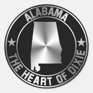 Alabama Emblem Runder Aufkleber
