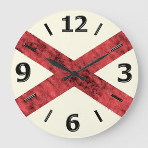 ALABAMA FLAG GROßE WANDUHR