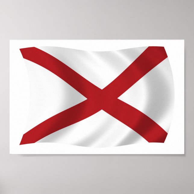 Alabama Flag Poster Print (Vorne)