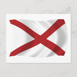 Alabama Flag Postkarte