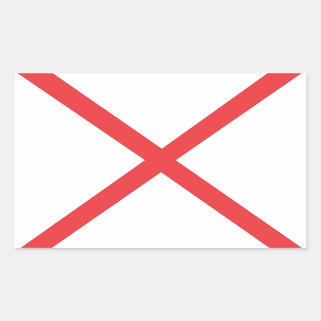 Alabama Flag Rechteckiger Aufkleber (Vorderseite)