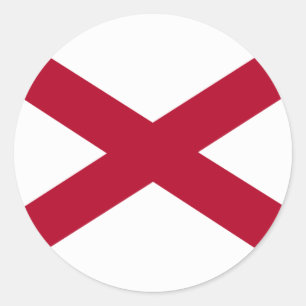 Alabama Flag Runder Aufkleber