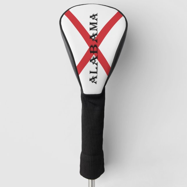 Alabama Flag und Banner Golf Driver Cover arc3 Golf Headcover (Vorderseite)