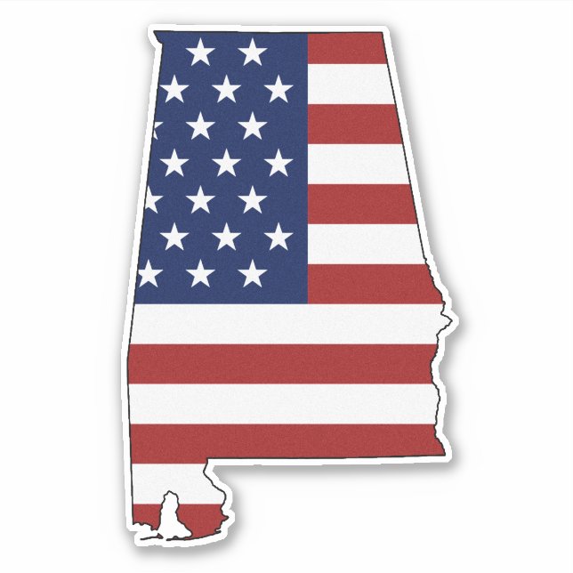 Alabama-Flagge Aufkleber (Vorderseite)