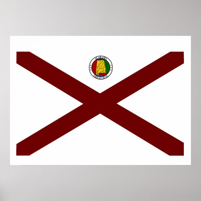 Alabama-Flagge Poster (Vorne)