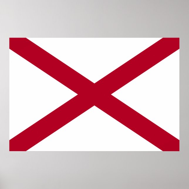 Alabama-Flagge Poster (Vorne)