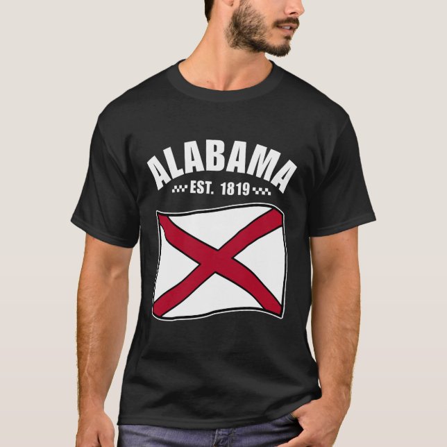 Alabama-Flagge T-Shirt (Vorderseite)