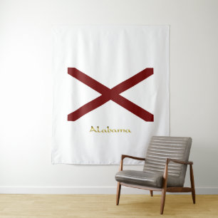 Alabama-Flagge Wandteppich