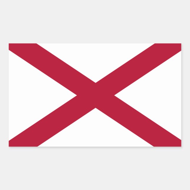Alabama* Flaggen-Aufkleber Rechteckiger Aufkleber (Vorderseite)