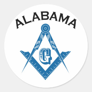 Alabama Freemason Runder Aufkleber