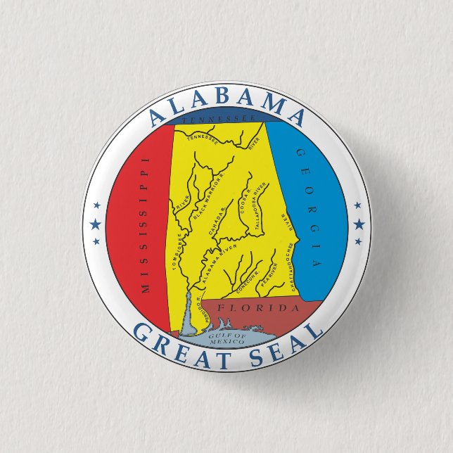 Alabama großes Siegel Button (Vorderseite)