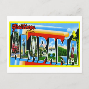 Alabama Grüße im Vintage-Stil Postkarte
