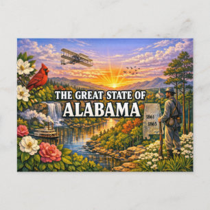 Alabama Grußkarte Postkarte