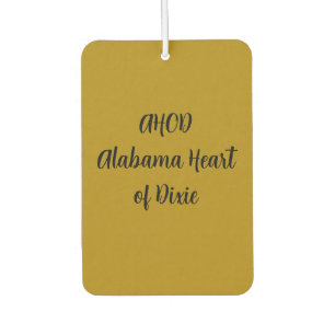 Alabama Heart of Dixie Monogramm Autolufterfrischer