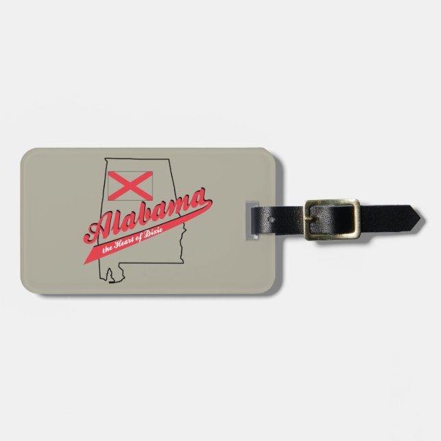 Alabama Herz von Dixie Gepäckanhänger (Vorderseite horizontal)