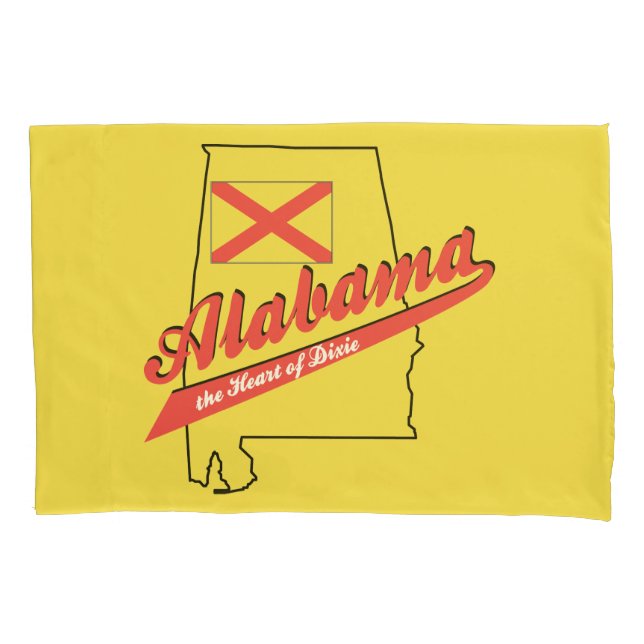 Alabama Herz von Dixie Kissenbezug (Vorderseite)