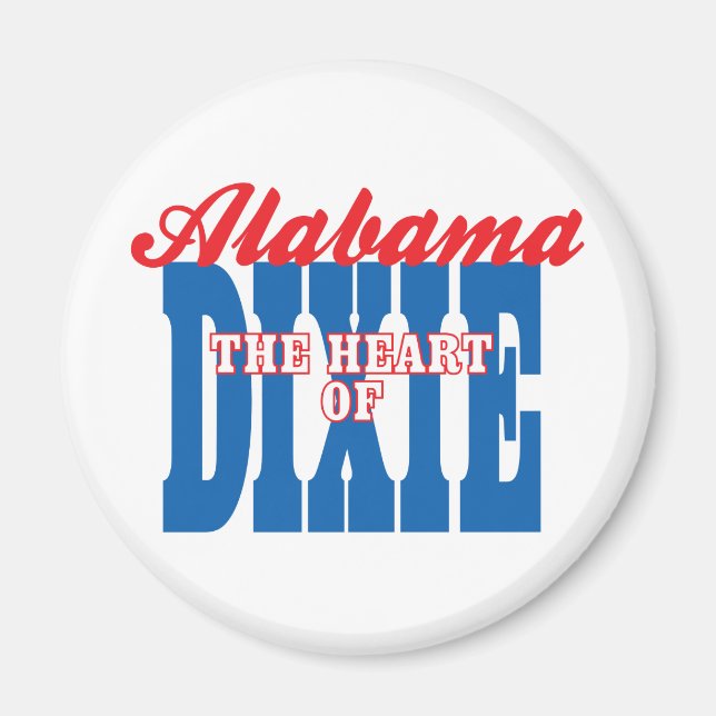 Alabama Herz von Dixie Magnet (Vorne)