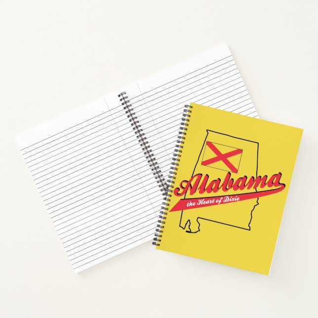 Alabama Herz von Dixie Notizbuch (Innenseite)