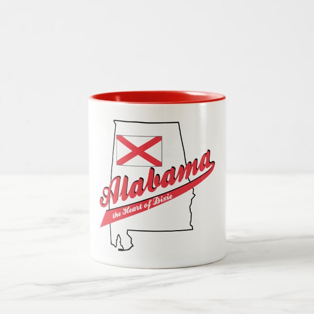 Alabama Herz von Dixie Zweifarbige Tasse (Mittel)