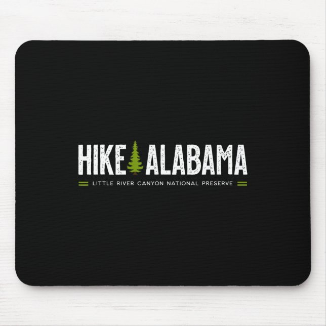 Alabama Hike Little River Canyon Tree Retro Graphi Mousepad (Vorne)