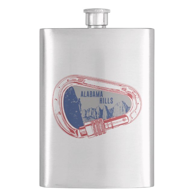 Alabama Hills Klettersteig Carabiner Flachmann (Vorderseite)
