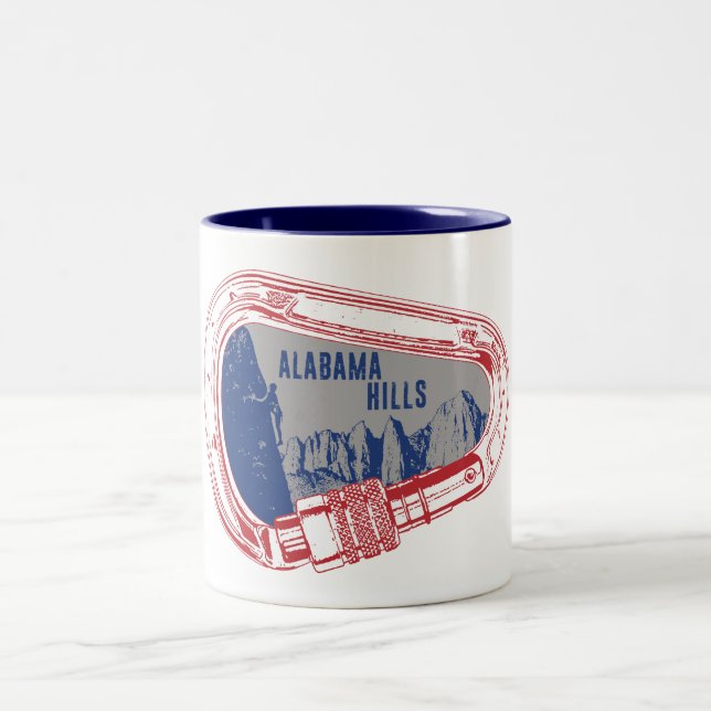 Alabama Hills Klettersteig Carabiner Zweifarbige Tasse (Mittel)