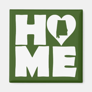Alabama Home Heart State Frigo Magnet