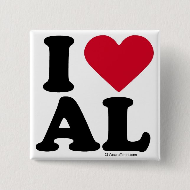 ALABAMA - I-LIEBE-AL - I-LIEBE ALABAMA BUTTON (Vorderseite)