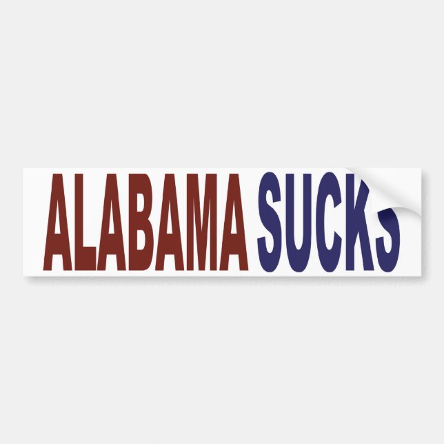 Alabama ist zum Kotzen Autoaufkleber (Vorne)