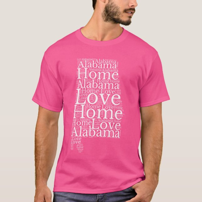 Alabama-Karte T-Shirt (Vorderseite)
