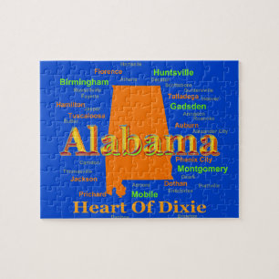 Alabama-Karten-Silhouette-Pop-Kunst