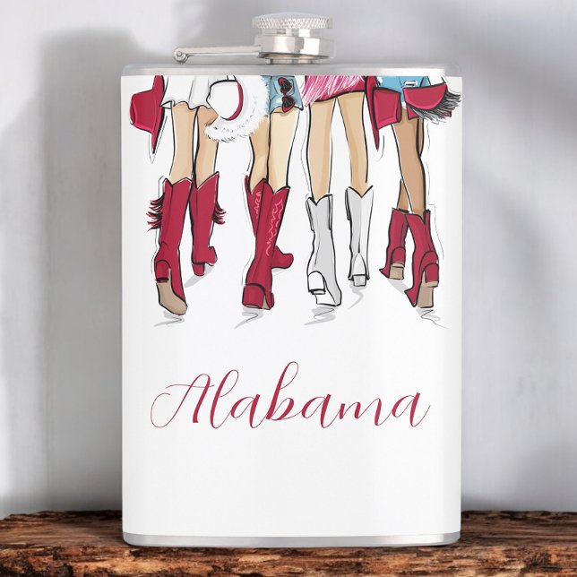Alabama Ladys Fashion Cowboy Boots Hats Crimson Flachmann (Von Creator hochgeladen)