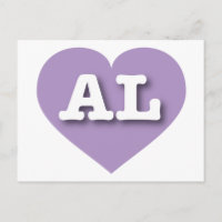 Alabama Lavender Heart - I Liebe AL