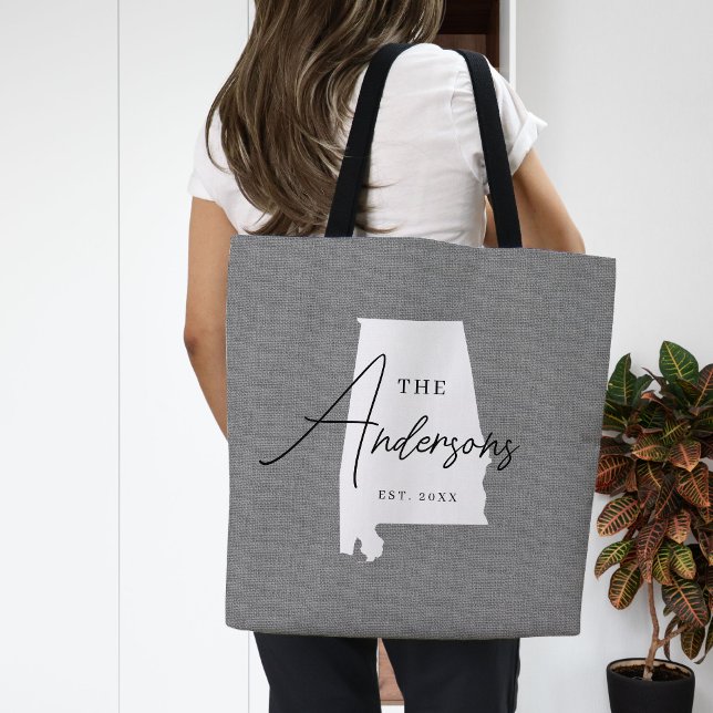 Alabama Monogram Staat Tote Bag Tasche (Von Creator hochgeladen)