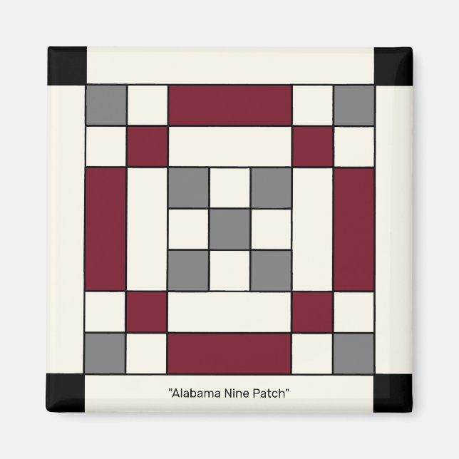 Alabama Nine Patch Magnet (Vorne)